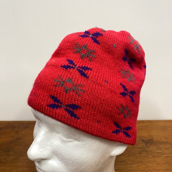 Vintage MERKLEY Wool Knit Beanie Hat Fleece Lined Adjustable Stocking Cap Canada - Picture 3 of 14